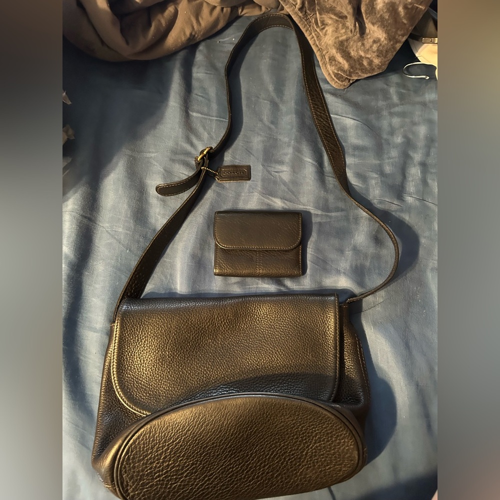 Vintage coach bag and wallet set